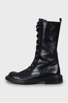 High leather boots