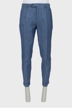 Men's linen and wool trousers