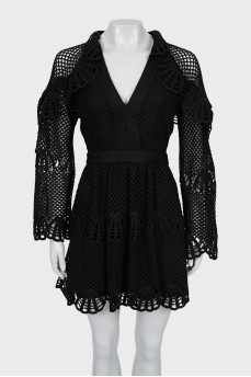 Woven V-Neck Dress