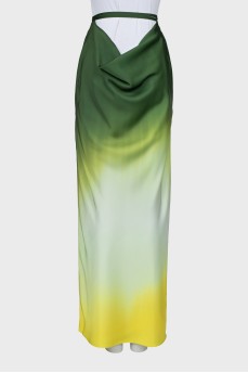 Gradient Print Tie Skirt