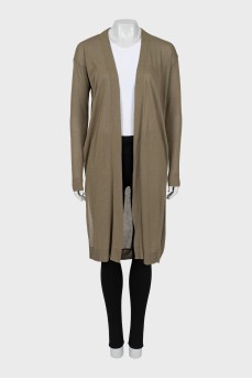 Long cardigan without fastening