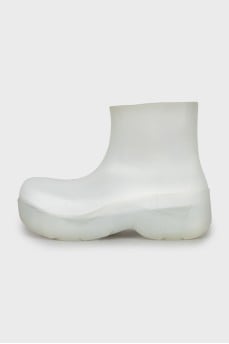 Transparent rubber boots