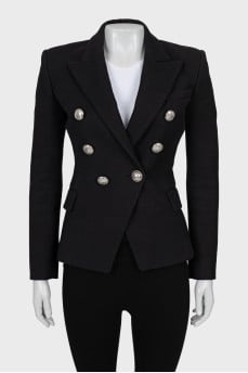 Fitted jacket with silver buttons