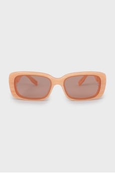 Rectangular sunglasses with logo