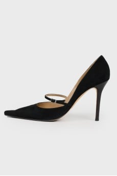 Black suede shoes