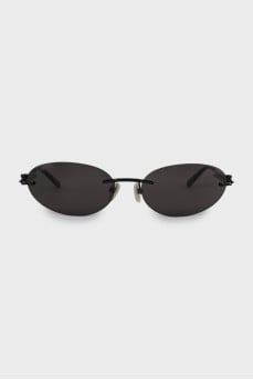 Oval sunglasses with logo