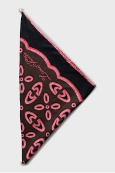Square scarf with removable decor