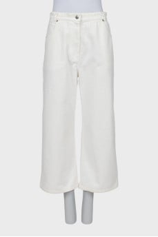 Cropped jeans white