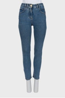 Blue skinny jeans