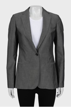 Gray wool and cotton jacket