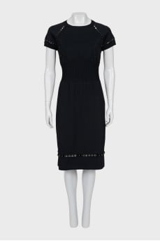 Black dress decorated with beads