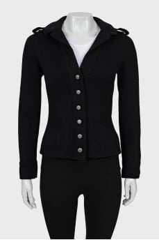 Fitted cashmere cardigan