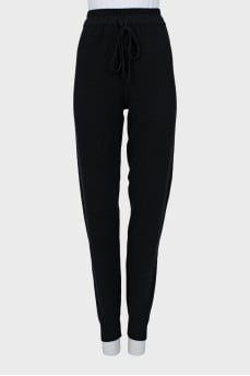Knitted joggers with tie