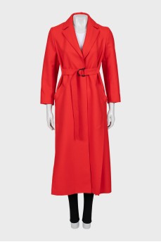 Red wrap coat