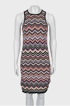Dress with geometric pattern