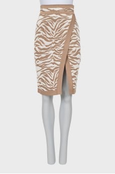 Two-tone pencil skirt
