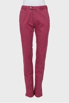 Men's dark pink jeans