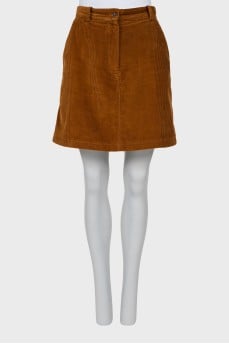 Light brown corduroy skirt 