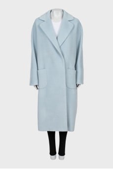 Blue wool coat
