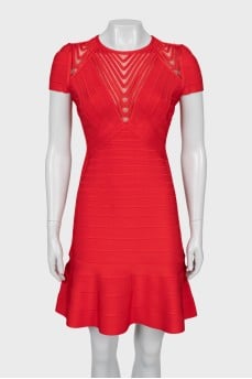 Bodycon dress with mesh inserts