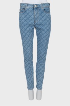 Jeans with print and tag
