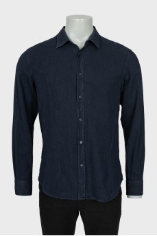 Men's blue denim shirt