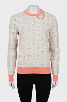 Jumper with gold chain