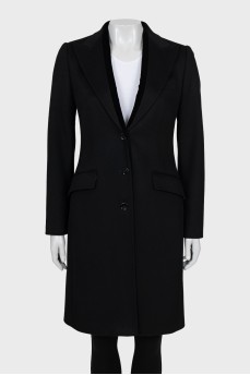Black single breasted coat
