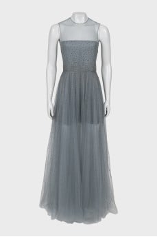Tulle dress decorated with rhinestones