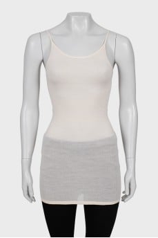 Translucent tank top with straps