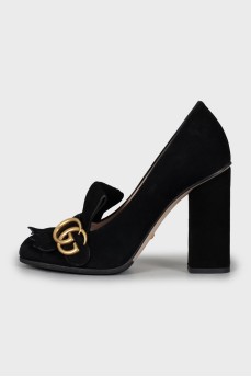Suede shoes with fringe