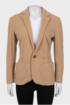Knitted fitted jacket