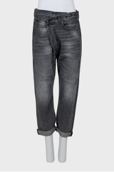 Grey high waist jeans