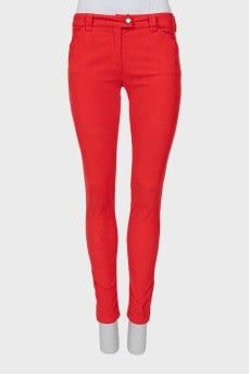 Red corduroy trousers