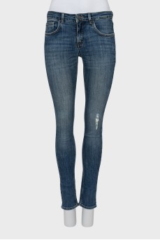 Slim fit blue jeans