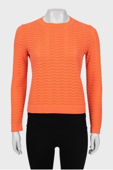 Cropped jumper with pattern