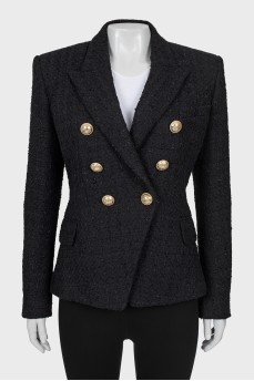 Black jacket with gold buttons