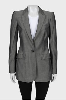 Gray jacket with patch pockets