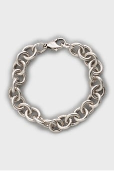 Silver bracelet with round links