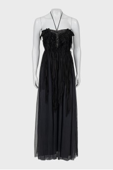 Maxi dress decorated with crystals