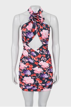 Floral print bodycon dress