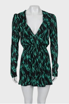 Fitted V-Neck Dress