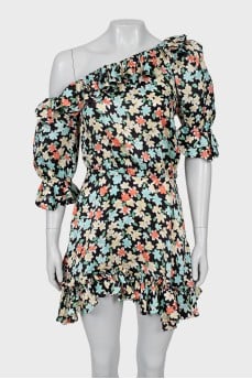 Fitted one-shoulder sundress