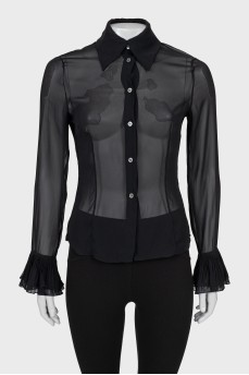 Sheer fitted blouse
