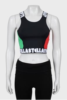 Sports top with brand logo