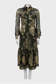 Sheer maxi dress with tag
