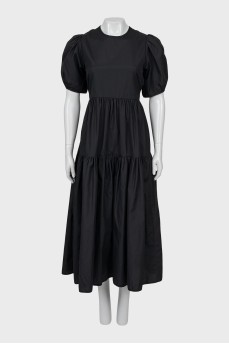 Fitted maxi dress with lace up
