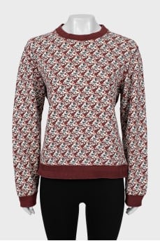 Sweatshirt with a print, straight cut