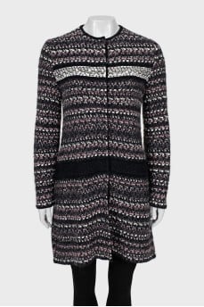Long cardigan with buttons
