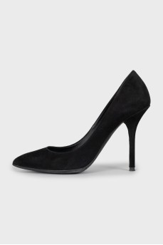 Suede stiletto pumps